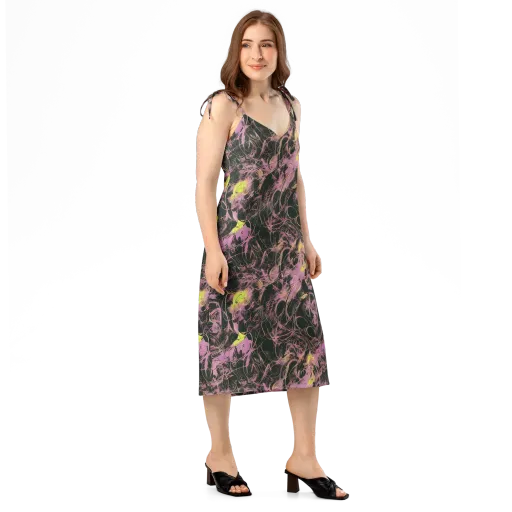 Orchid After Dark on a Slip Dress