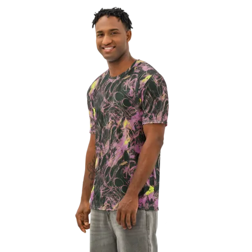 Orchid After Dark on a Men's Cotton Crew Neck T-Shirt