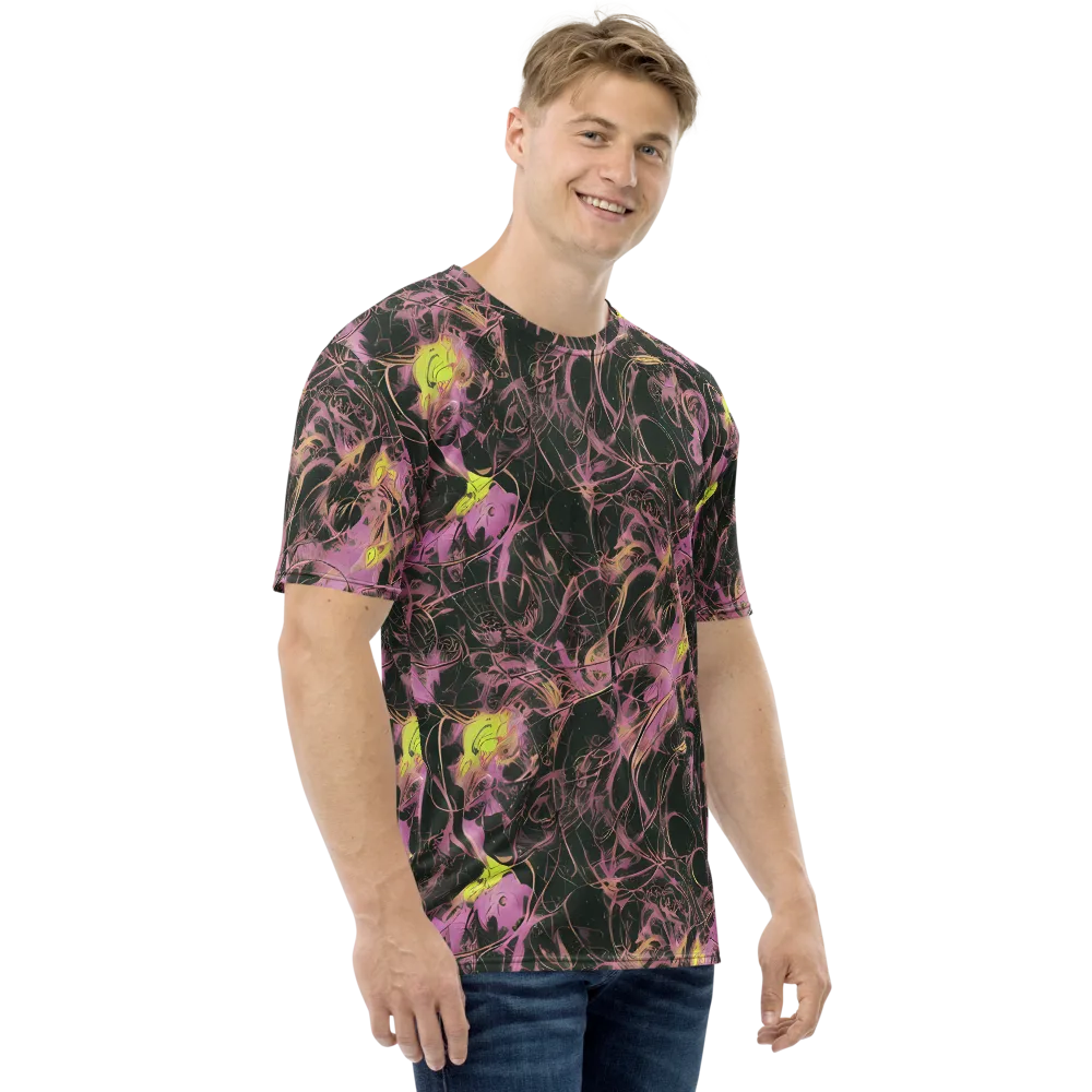 Orchid After Dark on Men's Crew Neck T-Shirt — Right