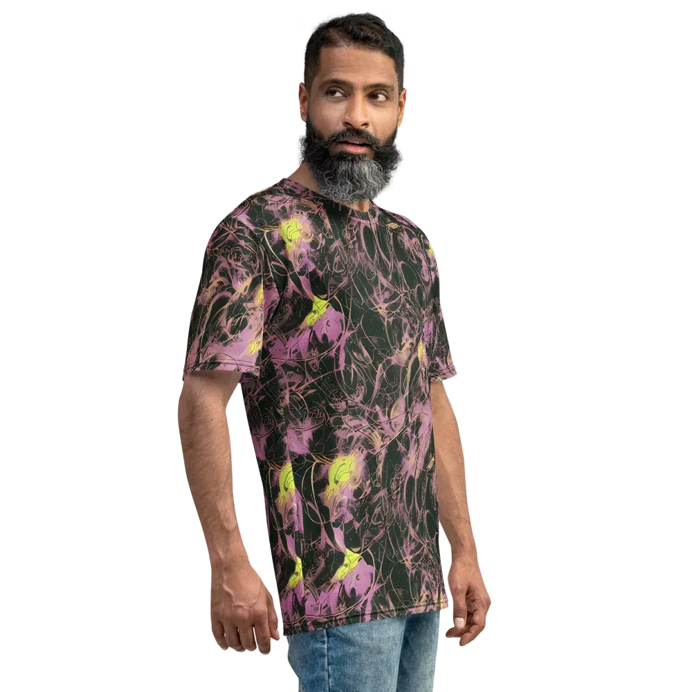 Orchid After Dark on Men's Crew Neck T-Shirt — Right