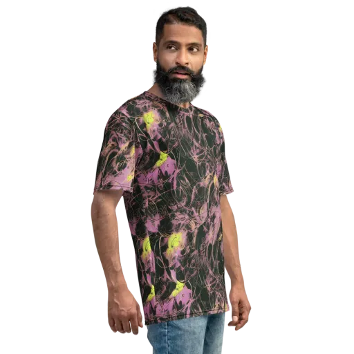Orchid After Dark on a Men's Crew Neck T-Shirt