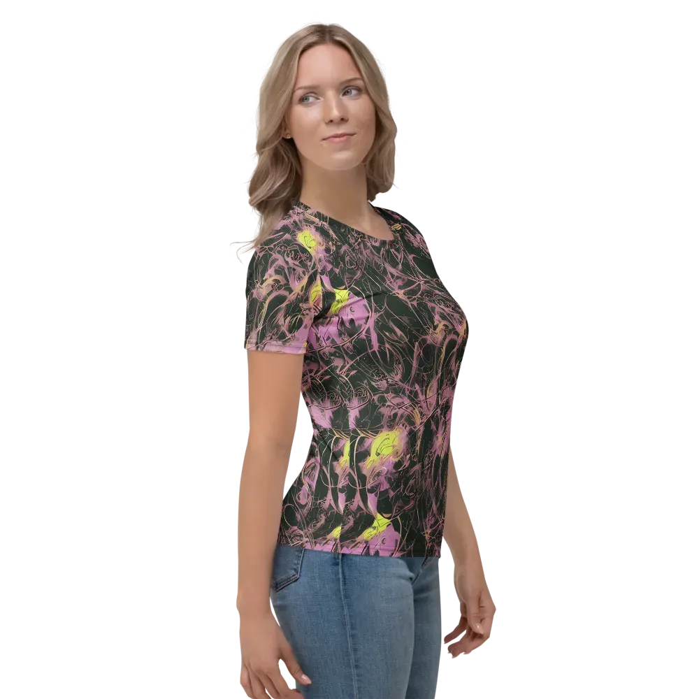 Orchid After Dark on Women's Crew Neck T-Shirt — Right