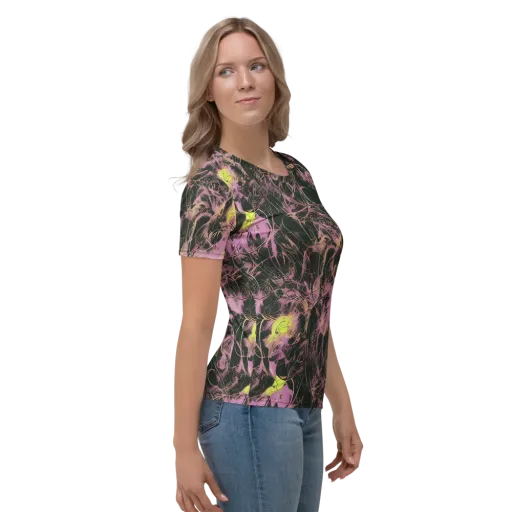 Orchid After Dark on a Women's Crew Neck T-Shirt