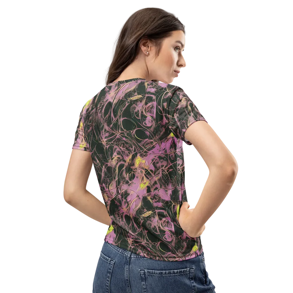 Orchid After Dark on Women's Crew Neck T-Shirt — Back