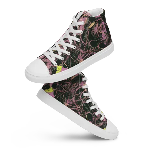 Orchid After Dark on a Women's High Top Canvas Shoes