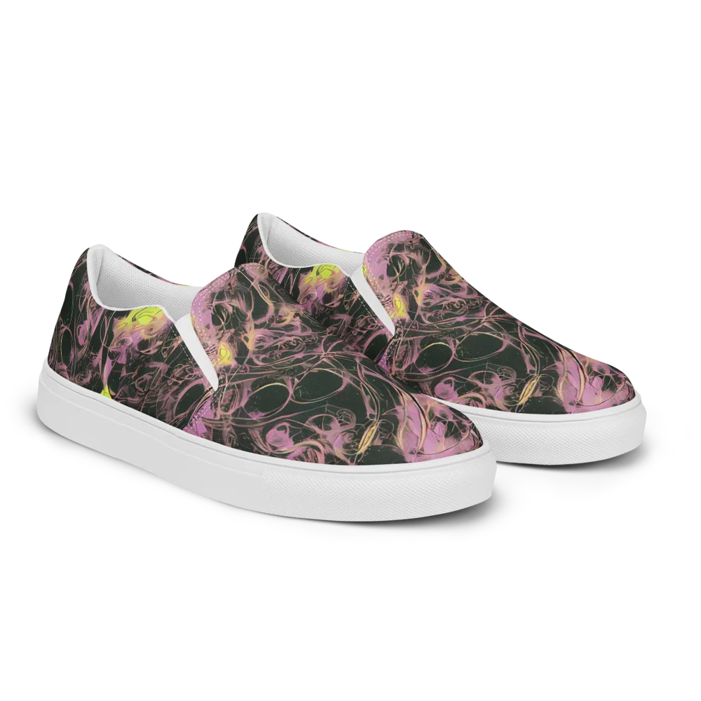 Orchid After Dark on Men's Slip-On Canvas Shoes — Right Front