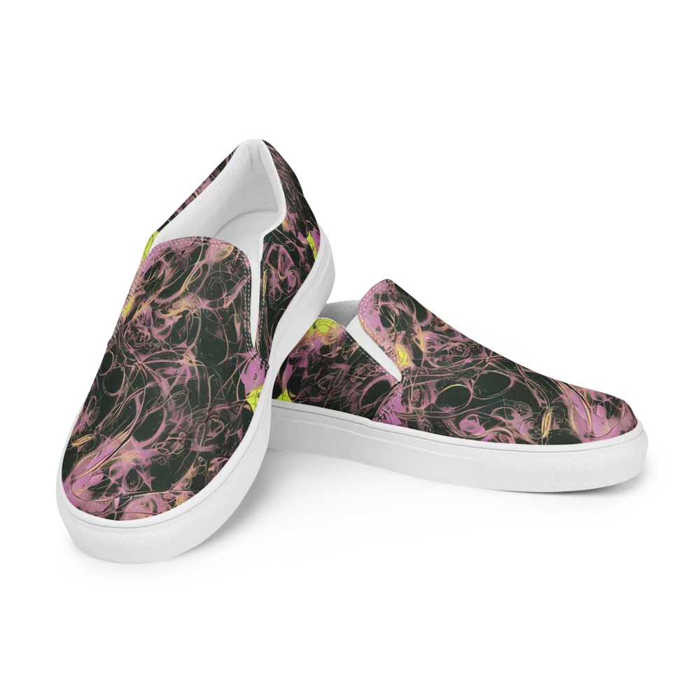 Orchid After Dark on Men's Slip-On Canvas Shoes — Left Front
