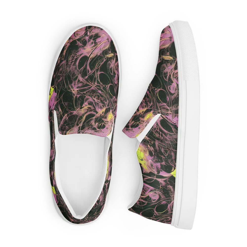Orchid After Dark on Men's Slip-On Canvas Shoes — Front