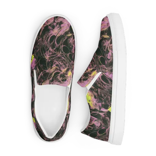 Orchid After Dark on a Men's Slip-On Canvas Shoes