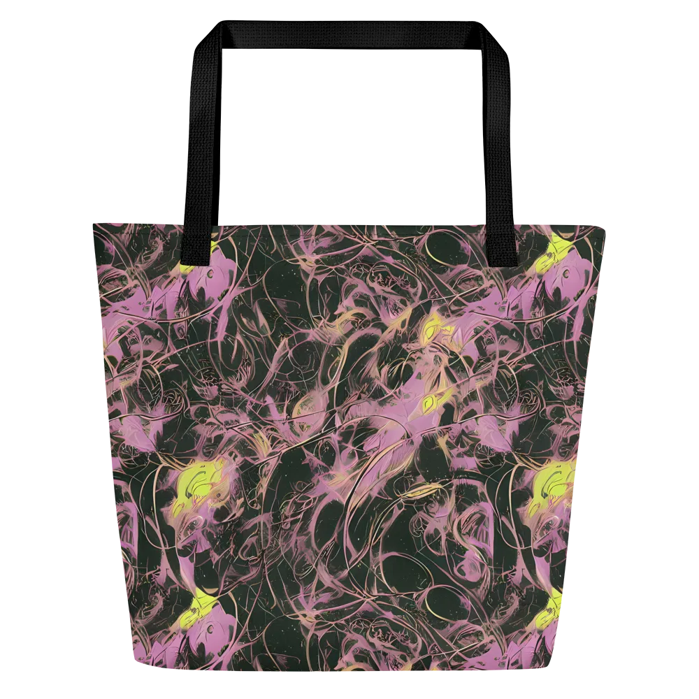 Orchid After Dark on Large Tote Bag W/ Pocket — Front