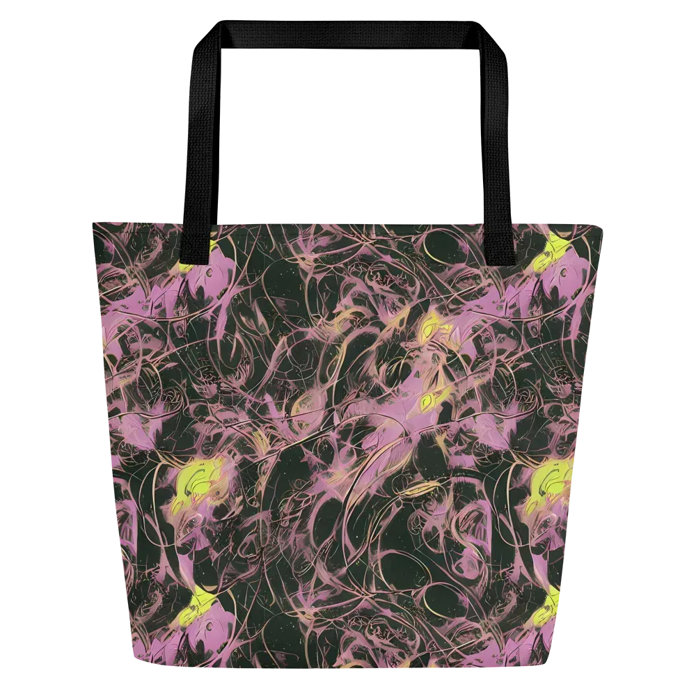 Orchid After Dark on Large Tote Bag W/ Pocket — Front