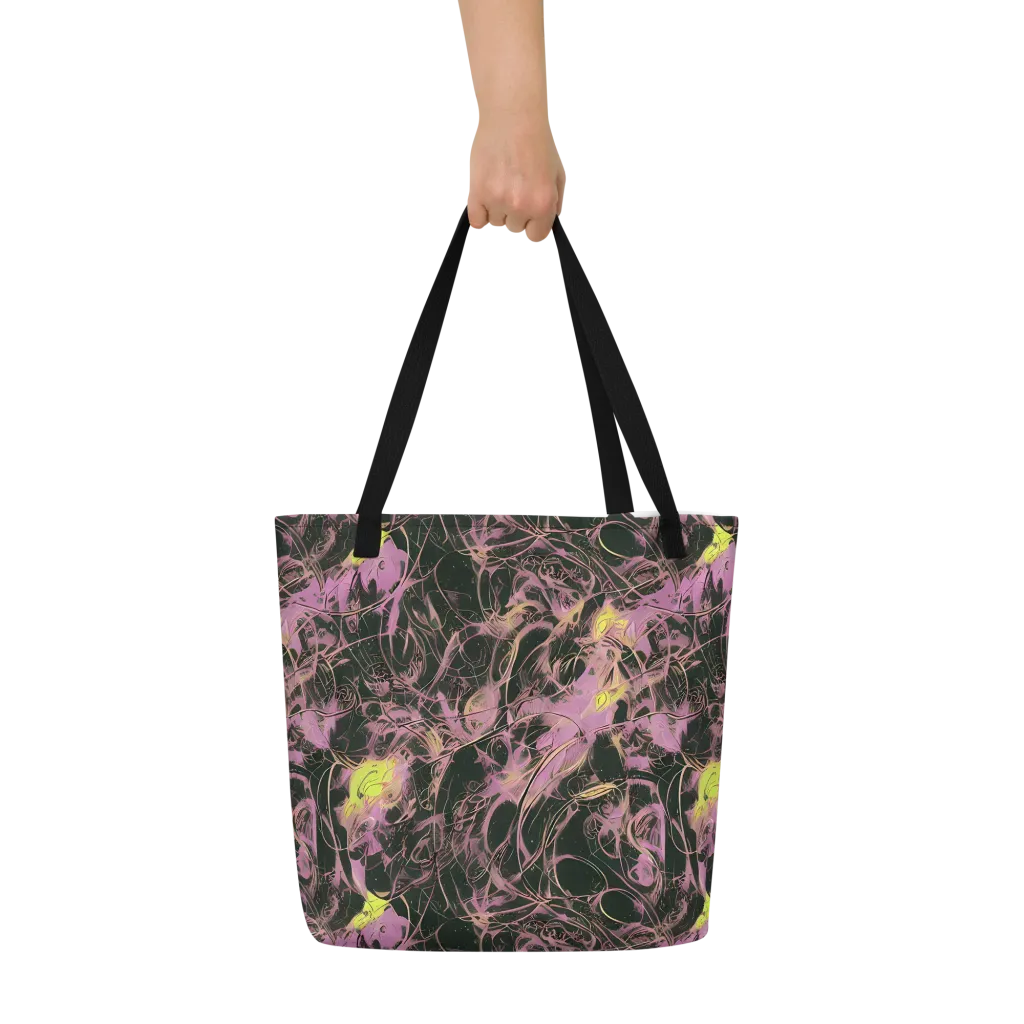 Orchid After Dark on Large Tote Bag W/ Pocket — Front
