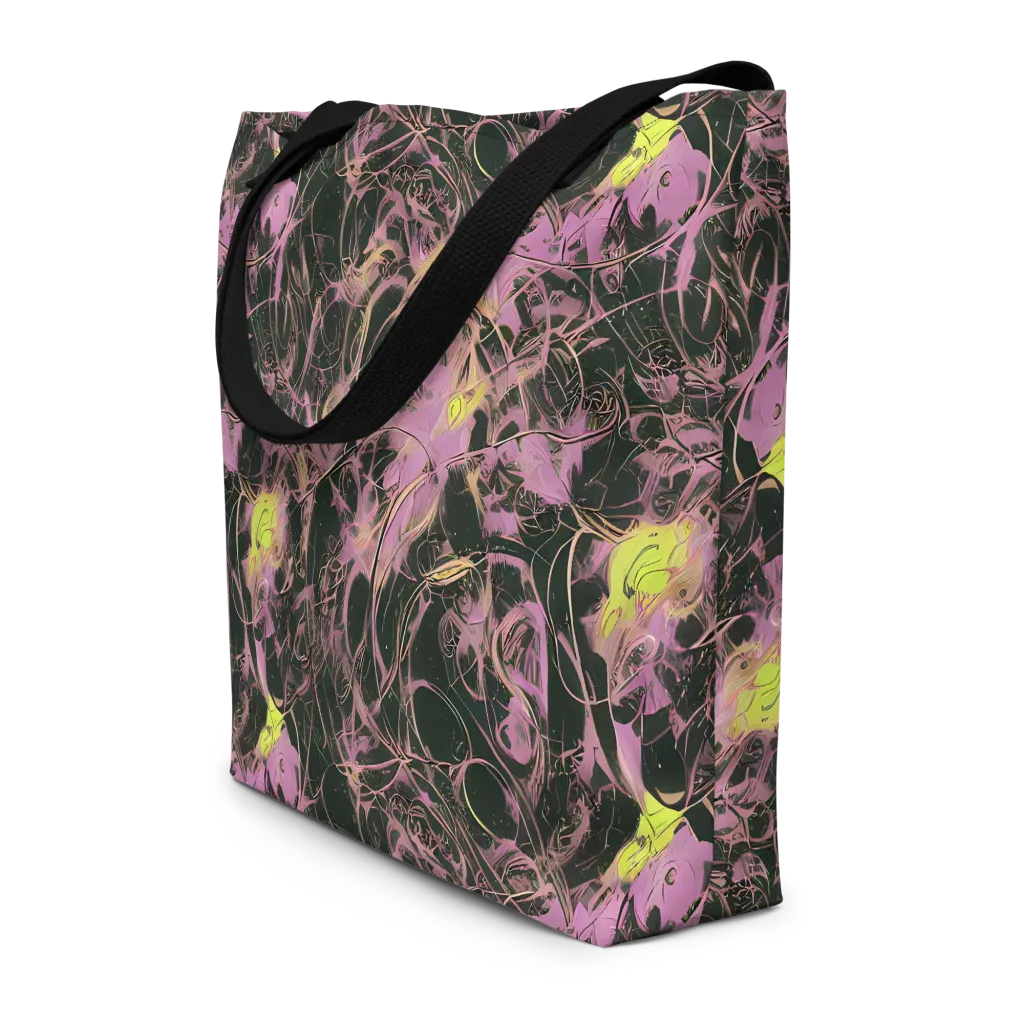 Orchid After Dark on Large Tote Bag W/ Pocket — Front
