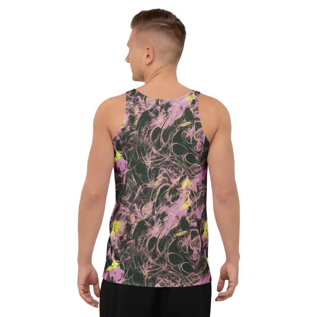 Orchid After Dark on Men's Tank Top — Back