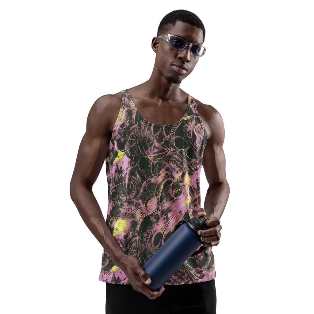 Orchid After Dark on Men's Tank Top — Front