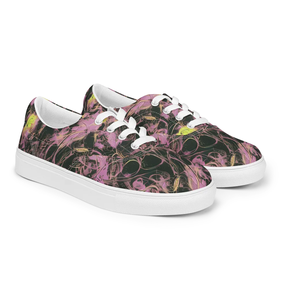 Orchid After Dark on Men's Lace-Up Canvas Shoes — Right Front