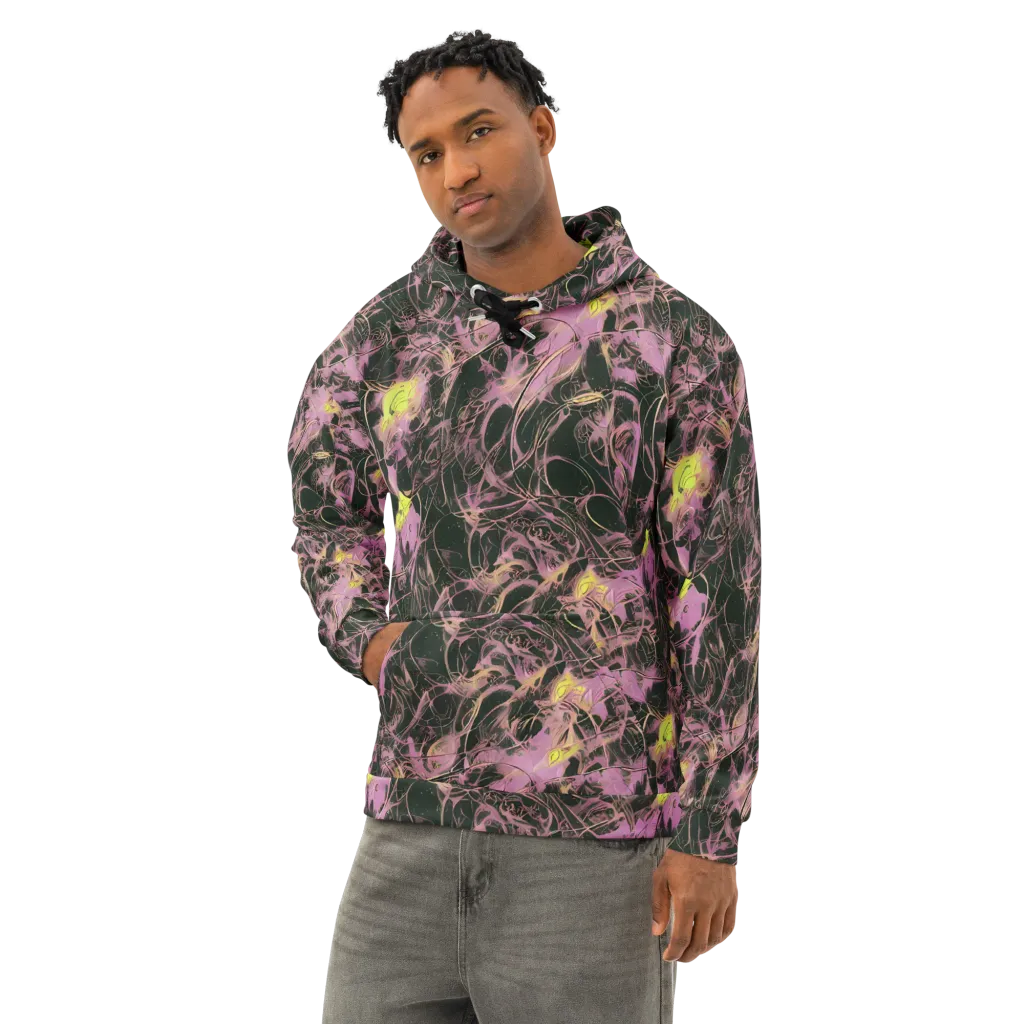 Orchid After Dark on Cotton Hoodie — Left Front