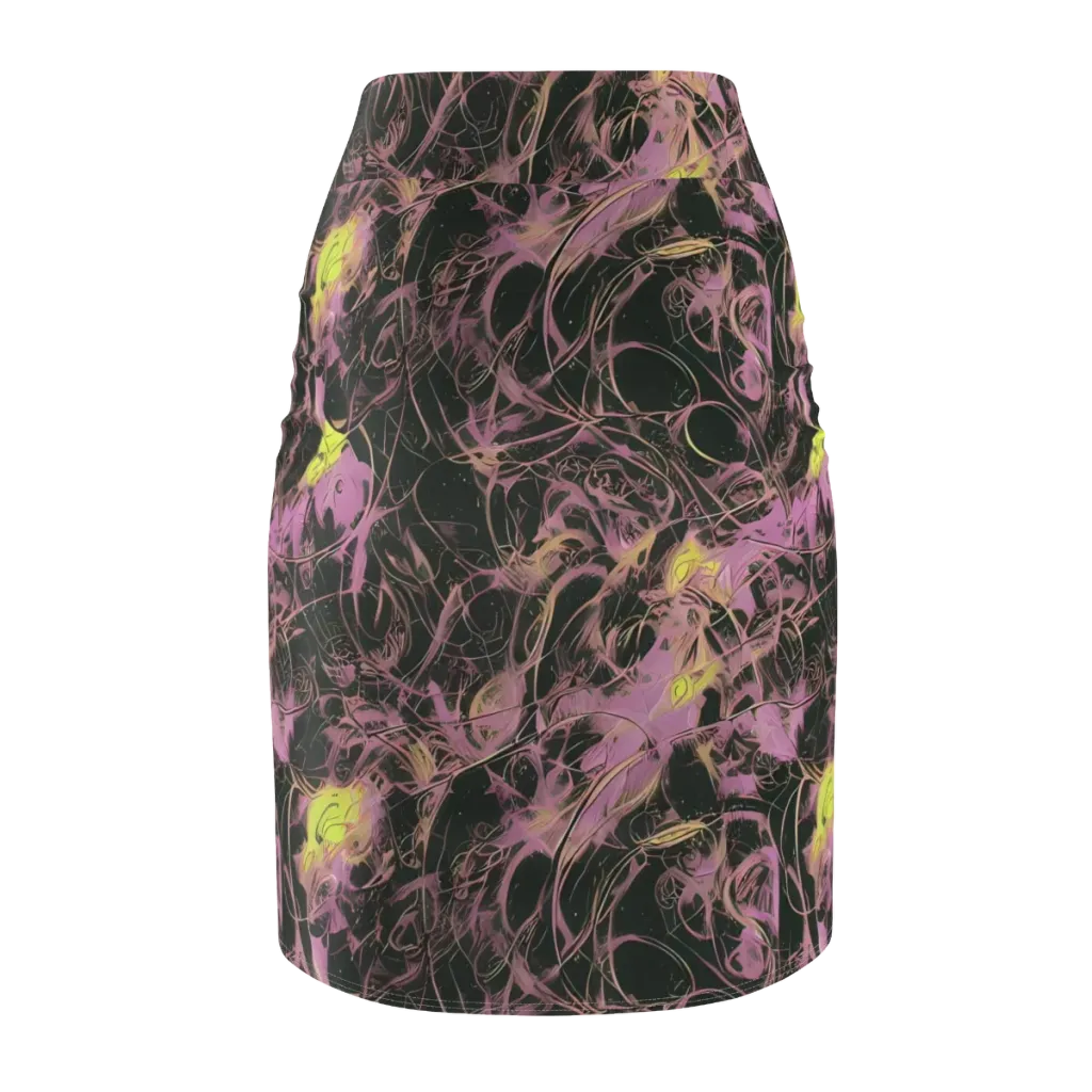 Orchid After Dark on Pencil Skirt — Back