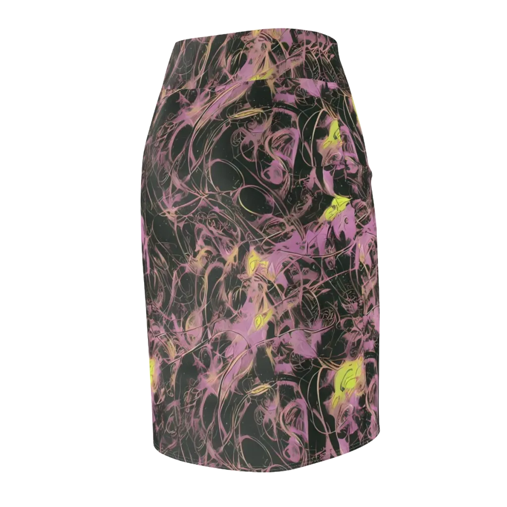 Orchid After Dark on Pencil Skirt — Back Side