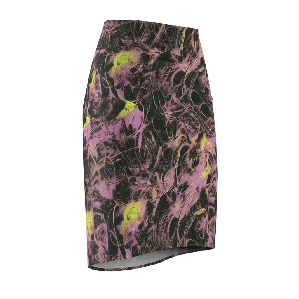 Orchid After Dark on Pencil Skirt — Front Side