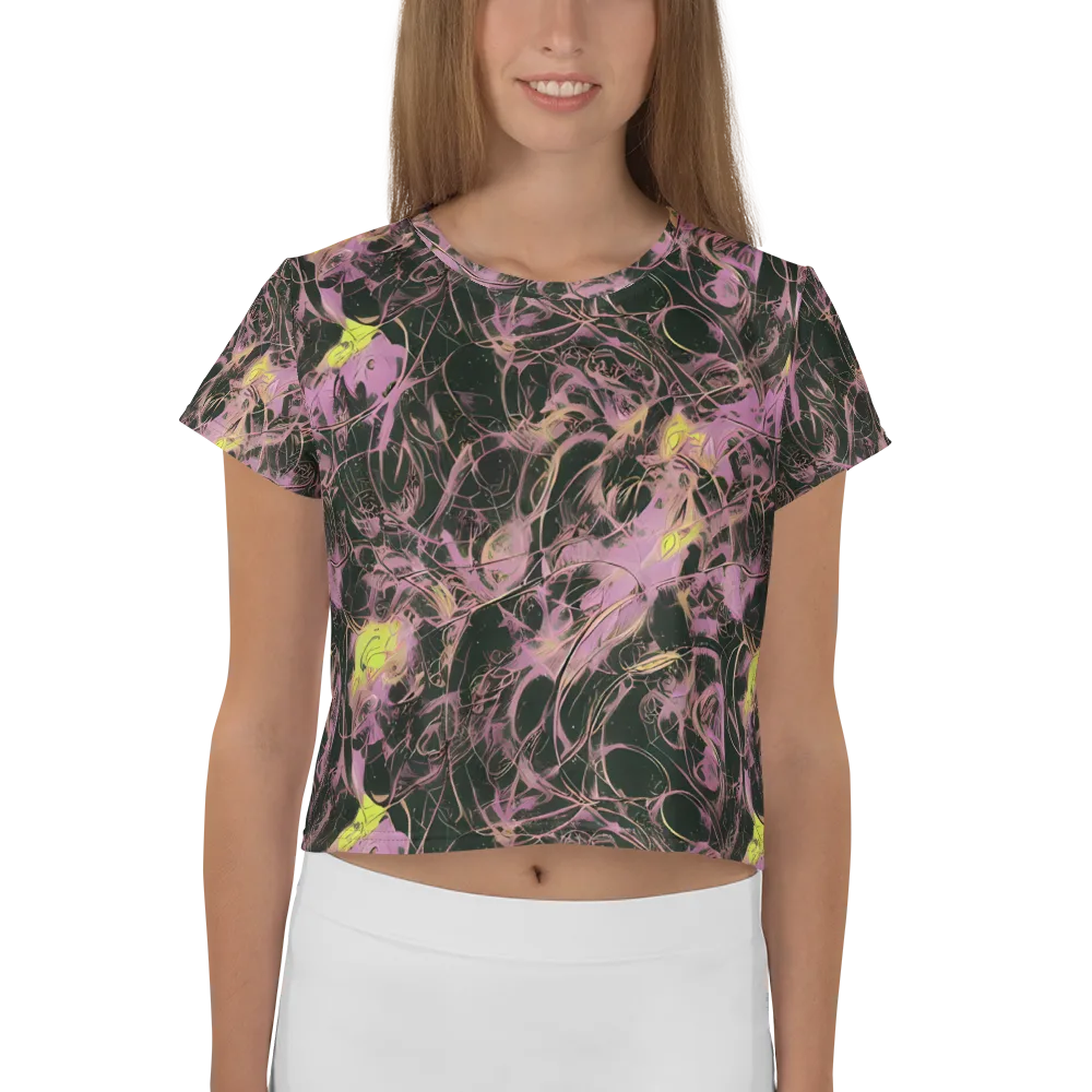 Orchid After Dark on Crop Tee — Front