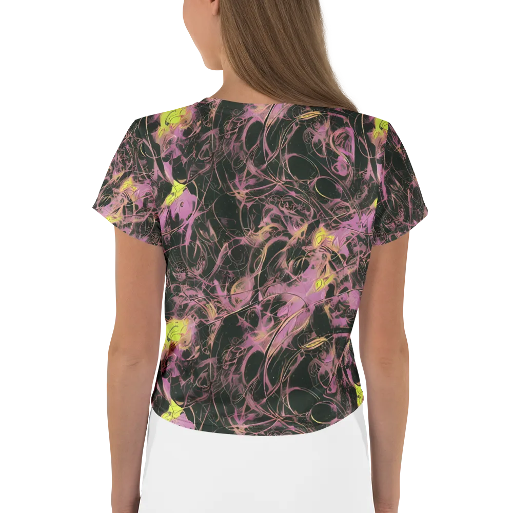Orchid After Dark on Crop Tee — Back