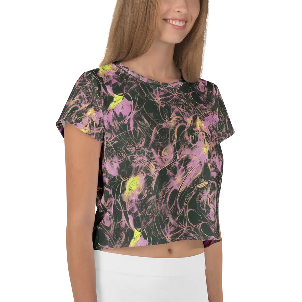 Orchid After Dark on Crop Tee — Right