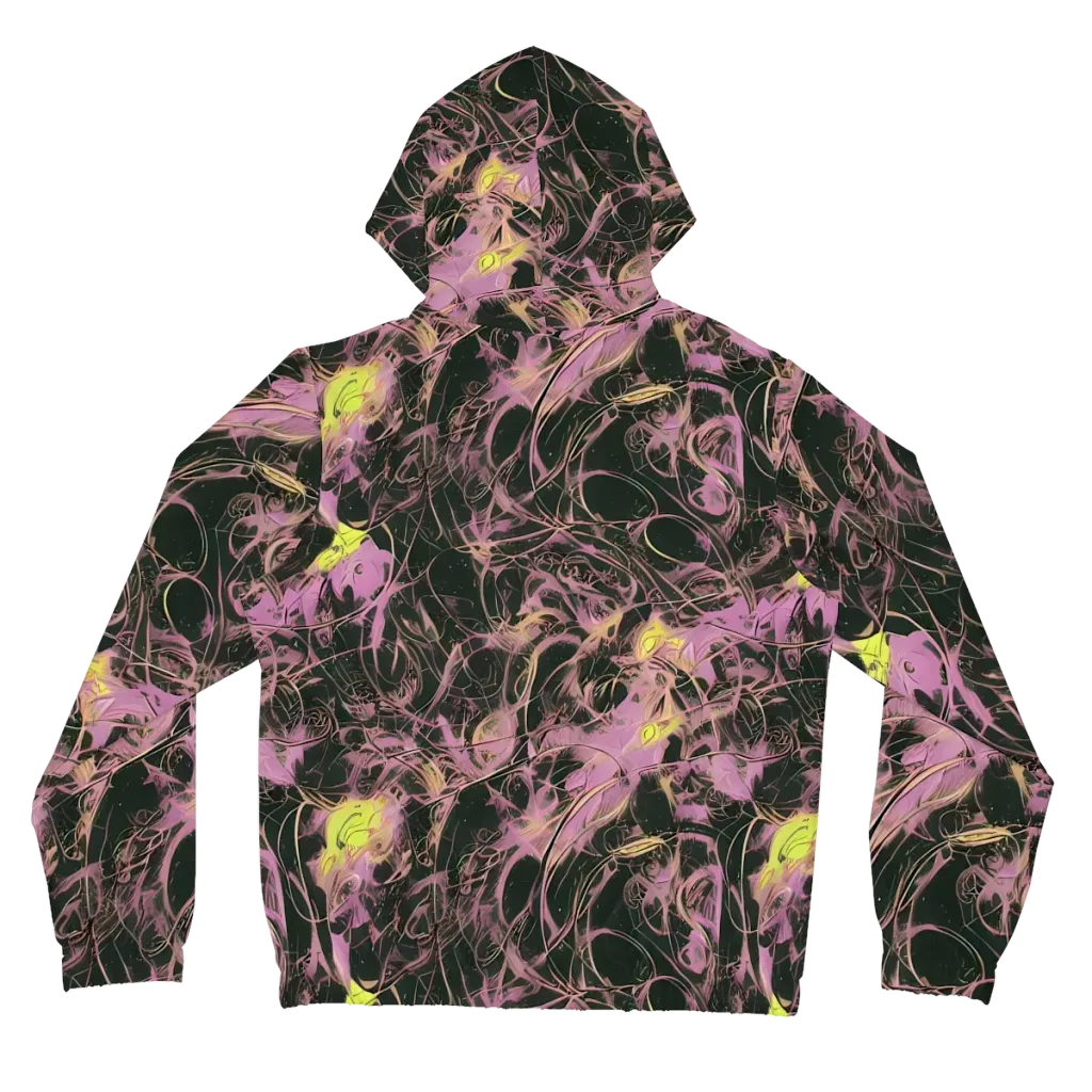 Orchid After Dark on Women's Full-Zip Hoodie — Back