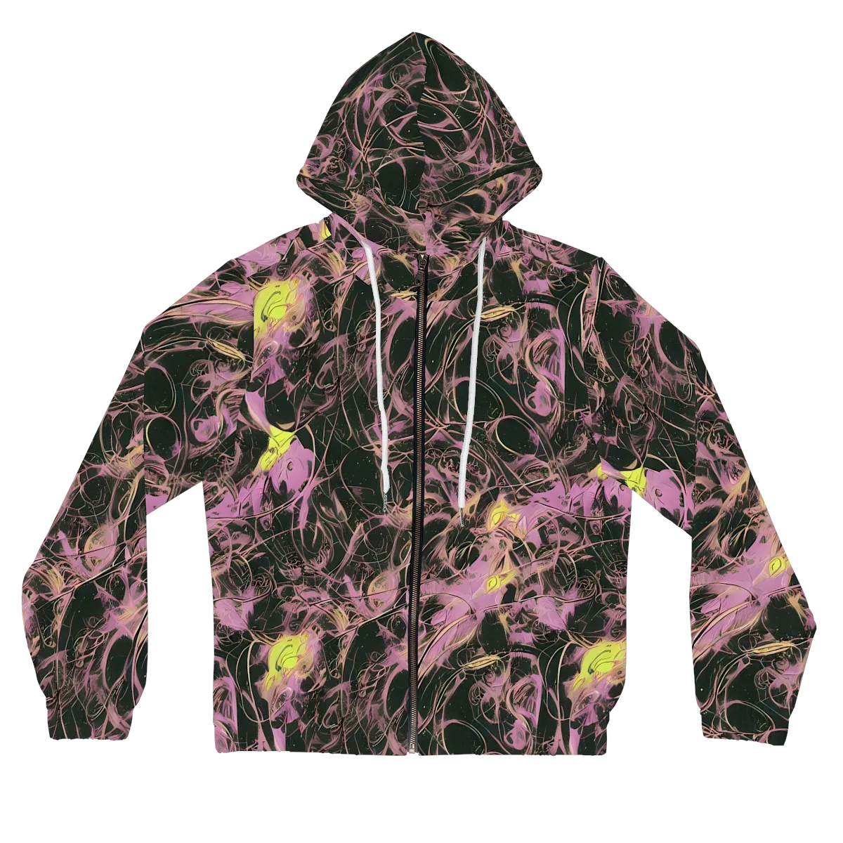 Orchid After Dark on Women's Full-Zip Hoodie — Front