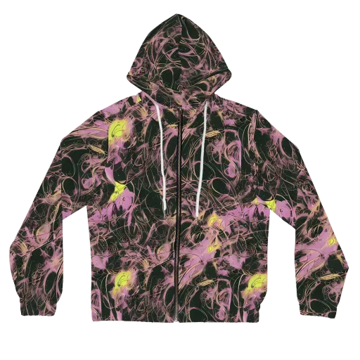 Orchid After Dark on a Women's Full-Zip Hoodie