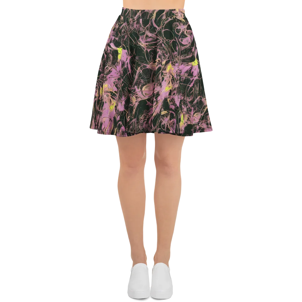 Orchid After Dark on Skater Skirt — Front