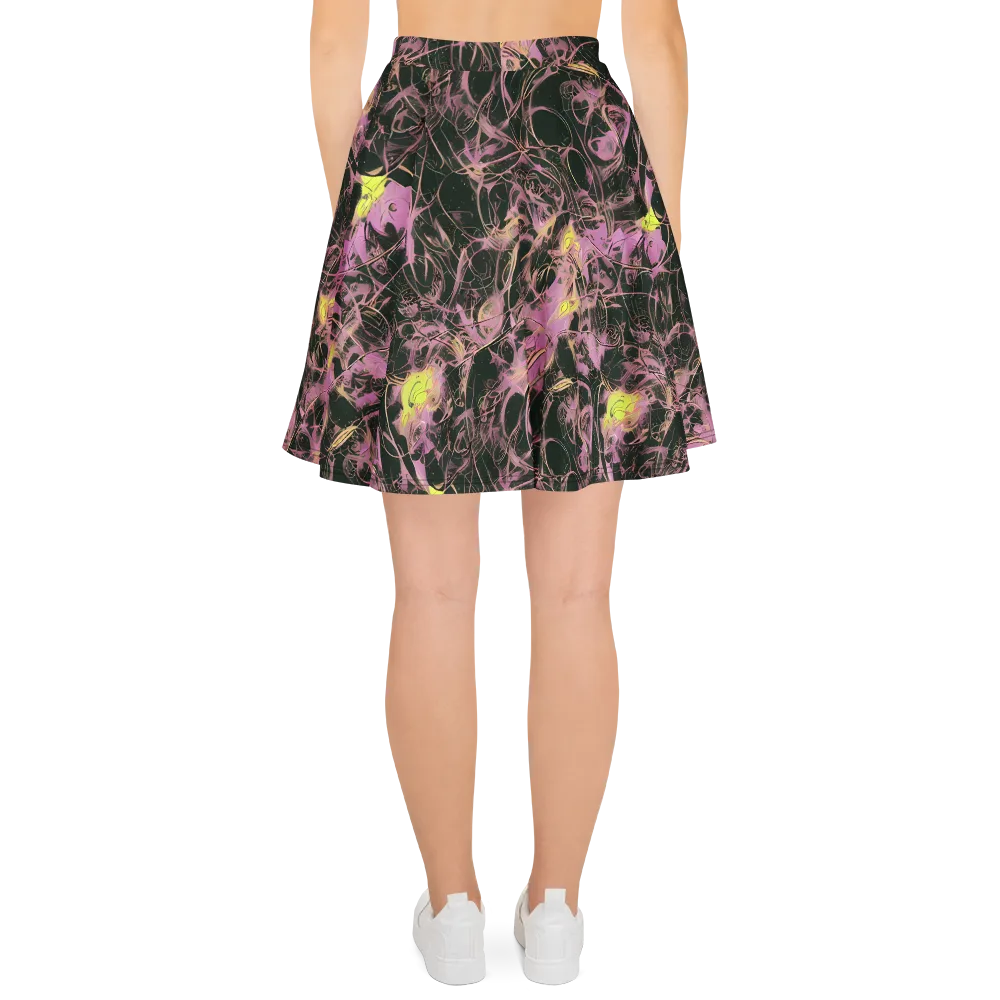Orchid After Dark on Skater Skirt — Back