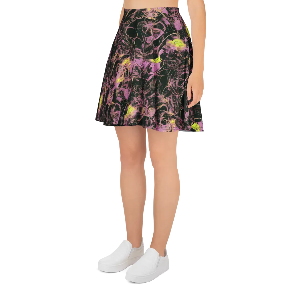 Orchid After Dark on Skater Skirt — Left