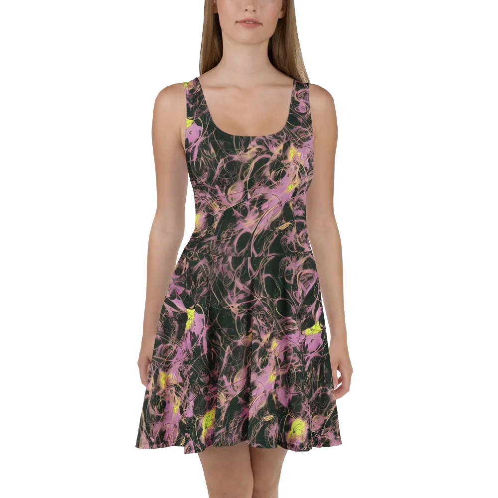 Orchid After Dark on Skater Dress — Front