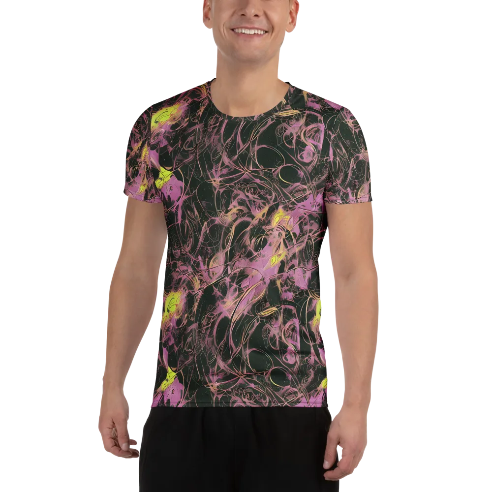 Orchid After Dark on Men's Athletic T-Shirt — Front