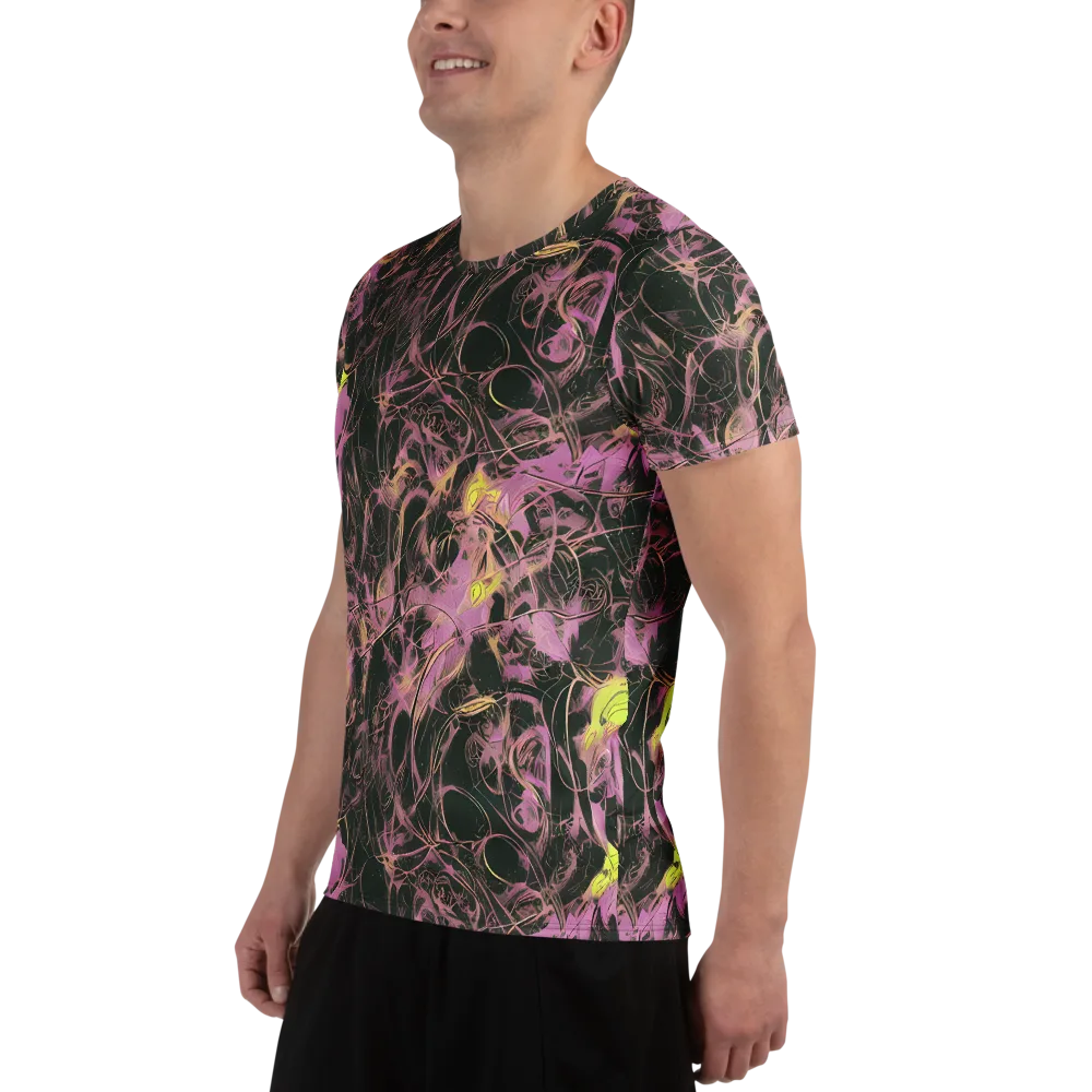 Orchid After Dark on Men's Athletic T-Shirt — Left