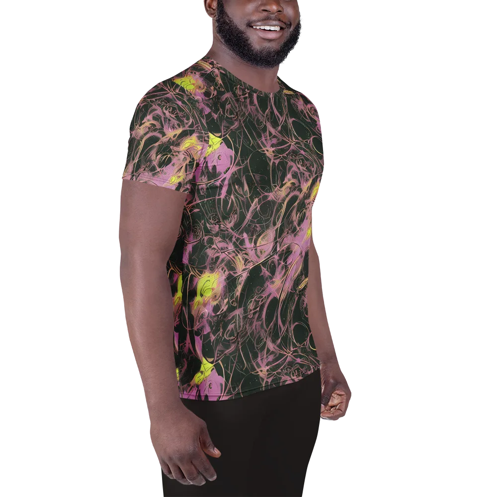 Orchid After Dark on Men's Athletic T-Shirt — Right