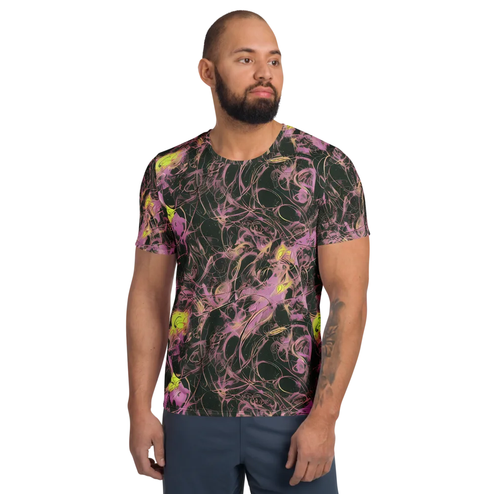 Orchid After Dark on Men's Athletic T-Shirt — Front