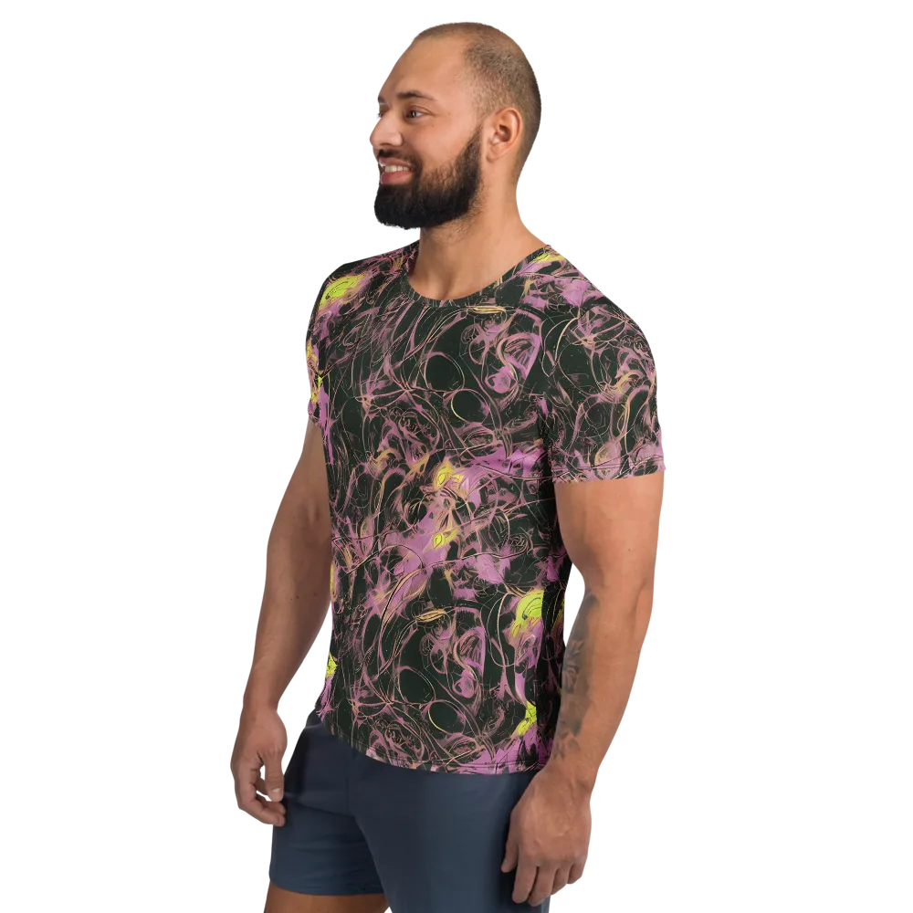 Orchid After Dark on Men's Athletic T-Shirt — Left