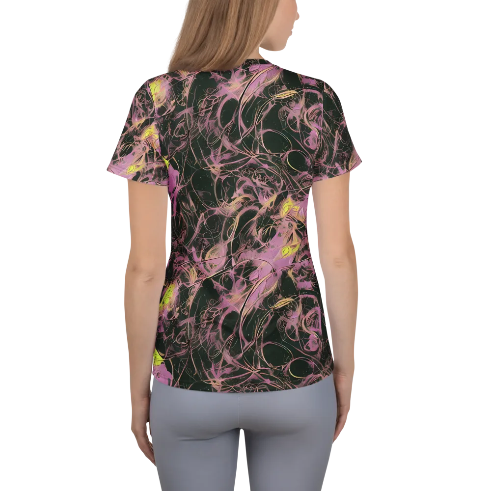 Orchid After Dark on Women's Athletic T-Shirt — Back