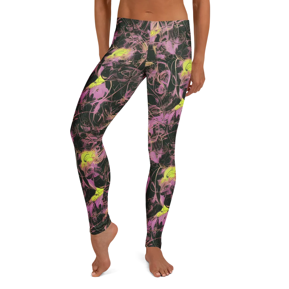 Orchid After Dark on Leggings — Front