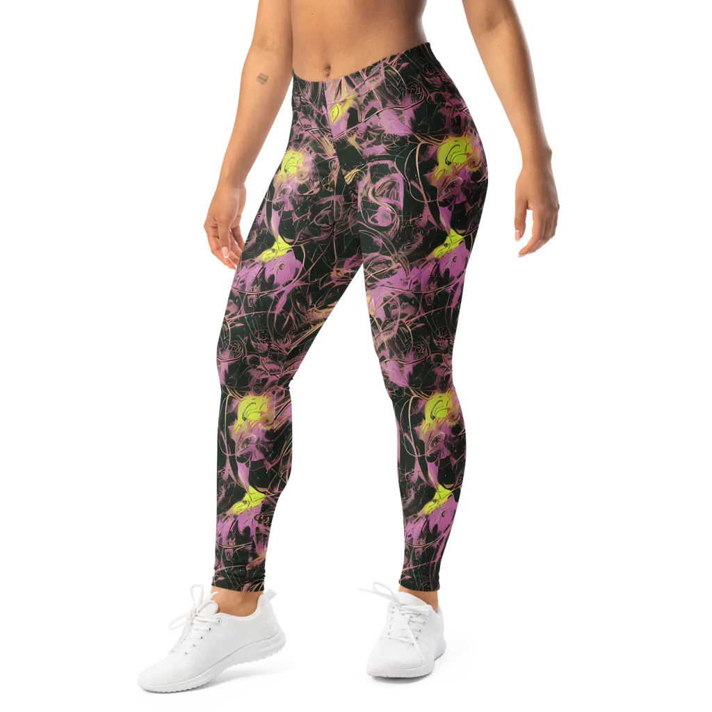Orchid After Dark on Leggings — Left Front