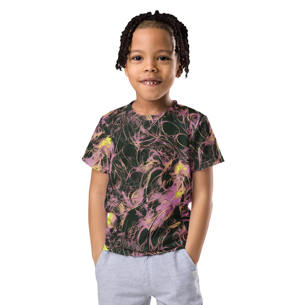 Orchid After Dark on Kids Crew Neck T-Shirt — Front