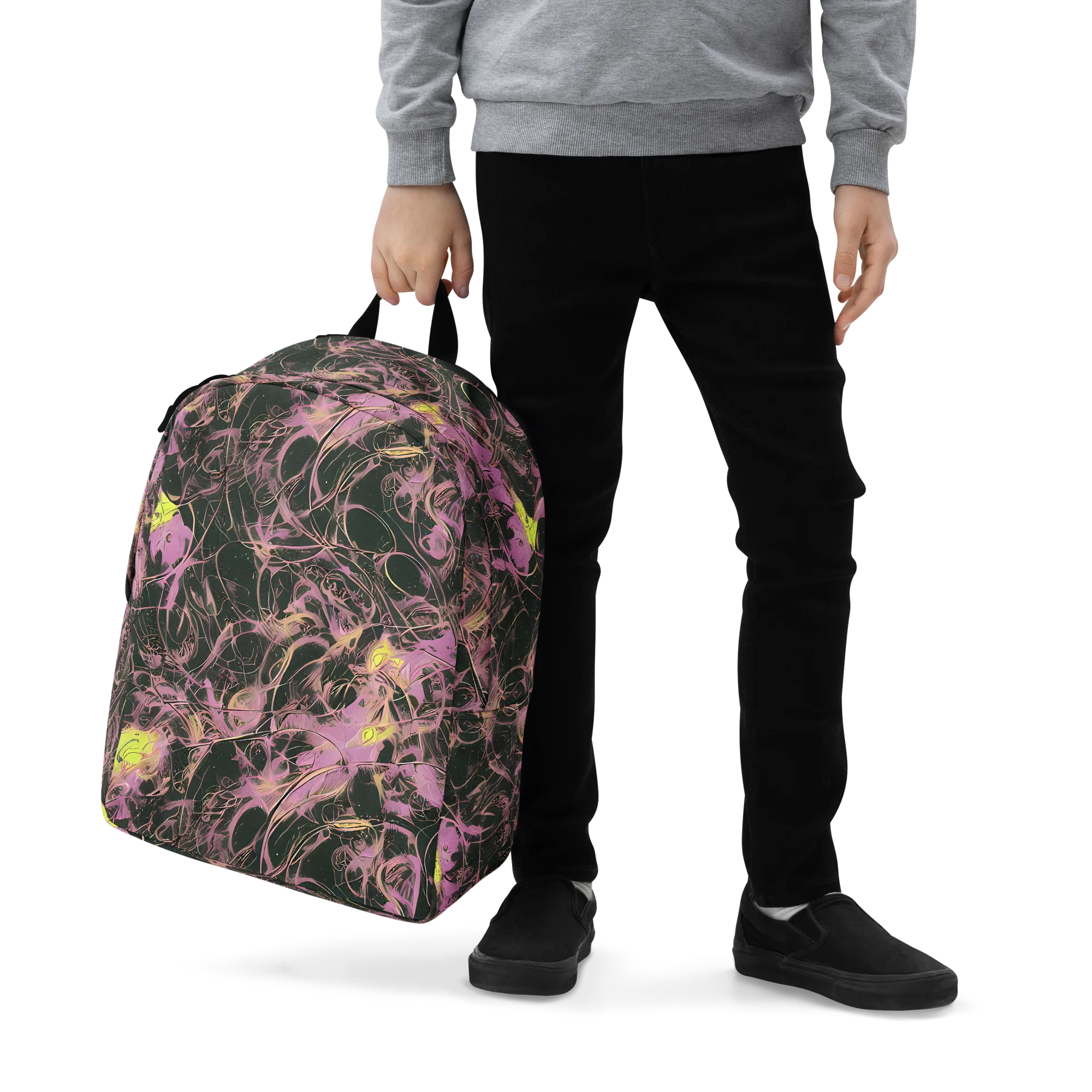Orchid After Dark on Minimalist Backpack — Zoomed-in