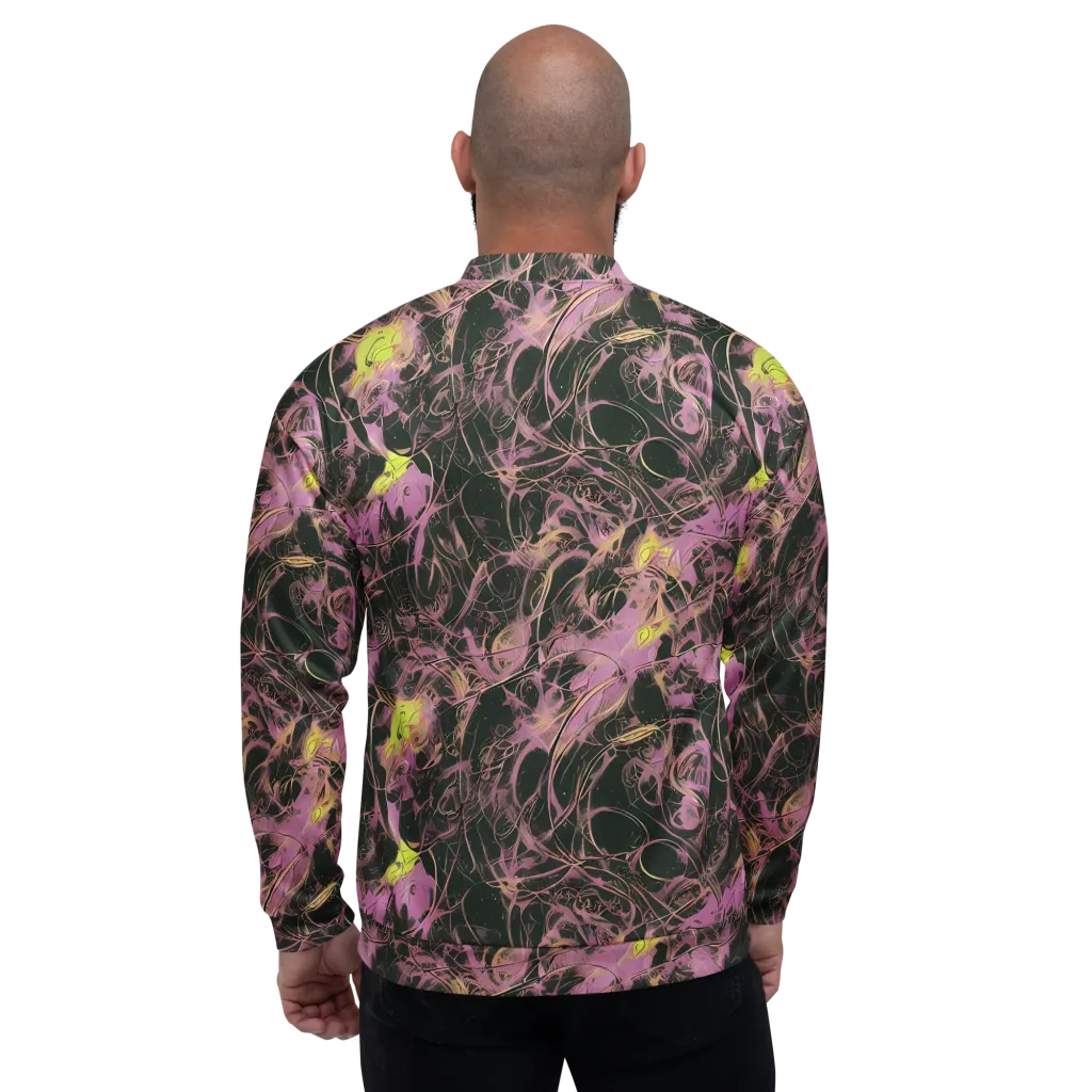 Orchid After Dark on Bomber Jacket — Back