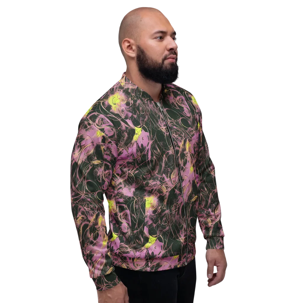 Orchid After Dark on Bomber Jacket — Right