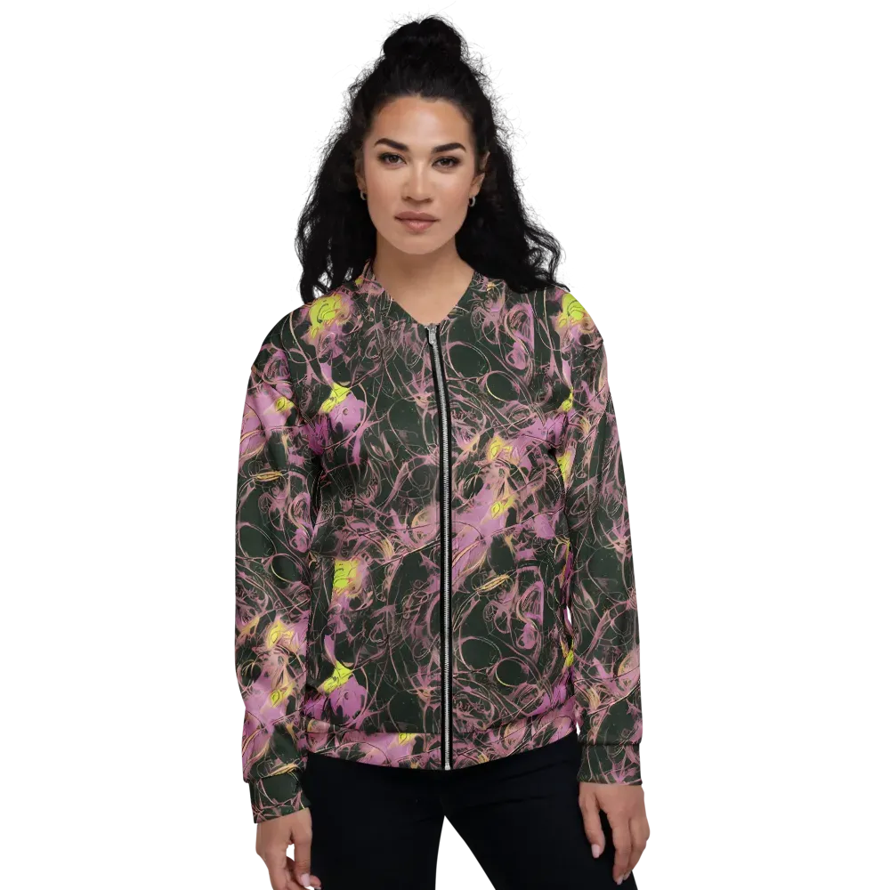 Orchid After Dark on Bomber Jacket — Front