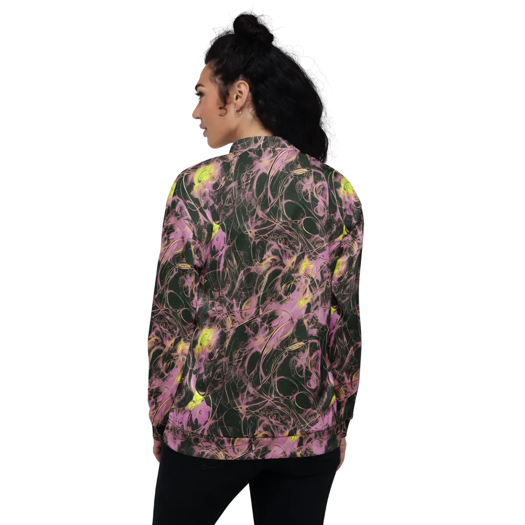 Orchid After Dark on Bomber Jacket — Back