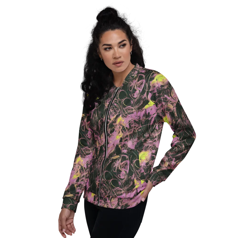 Orchid After Dark on Bomber Jacket — Left