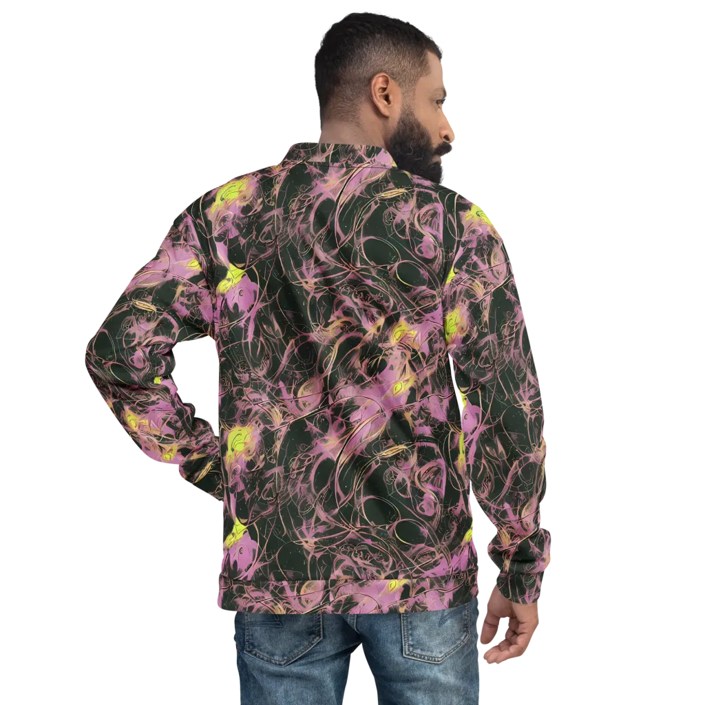 Orchid After Dark on Bomber Jacket — Back